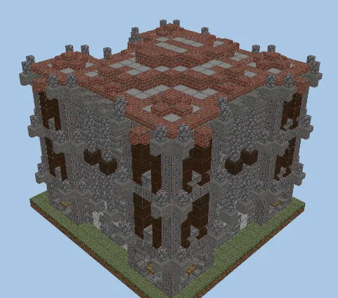 Modern Quartz And Stone House Minecraft schematic