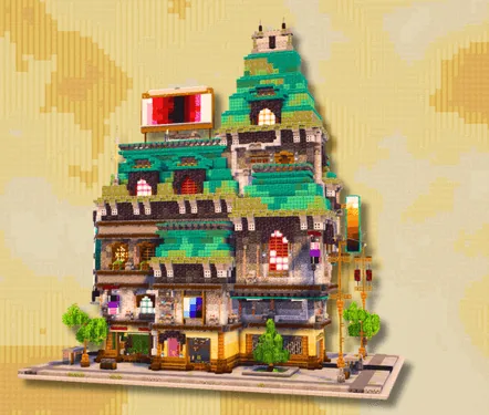 Futuristic Blackstone House Minecraft schematic