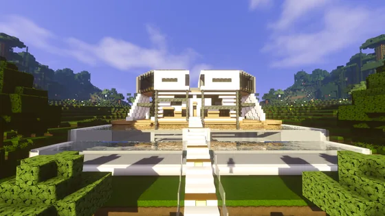 Modern House Exterior Design Minecraft schematic