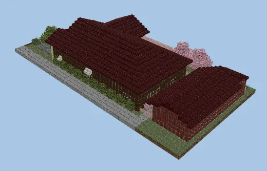 Modern House With Garden Minecraft schematic preview