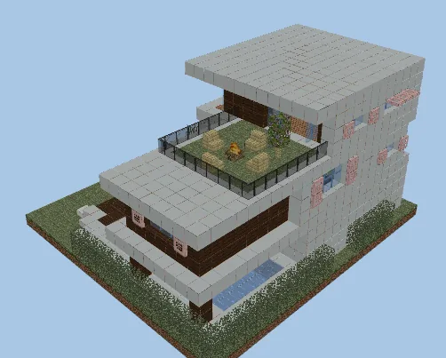 Modern Mansion Build Minecraft schematic