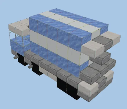 Modern Mixer Truck Build Minecraft schematic