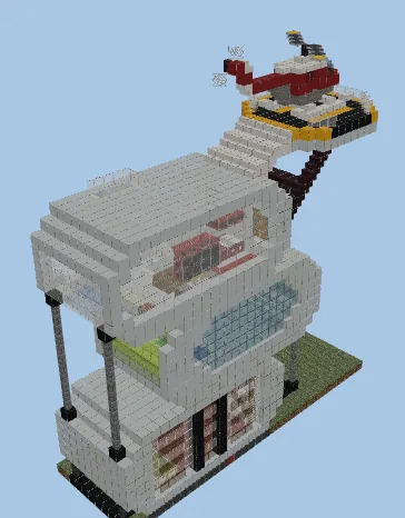 Modern Palace Building Minecraft schematic