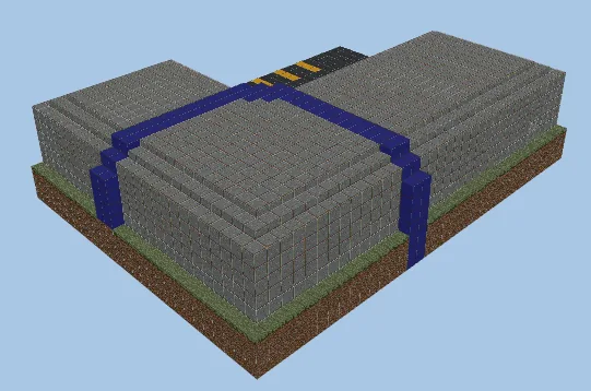 Modern Police Station Structure Minecraft schematic