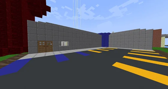 Modern Police Station Structure Minecraft schematic