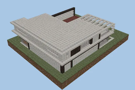 Modern Quartz Home With Pool Minecraft schematic preview