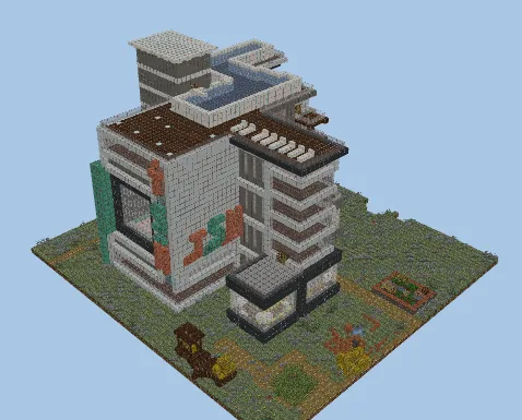 Modern Sphere House Design Minecraft schematic