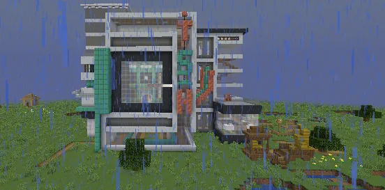 Modern Sphere House Design Minecraft schematic