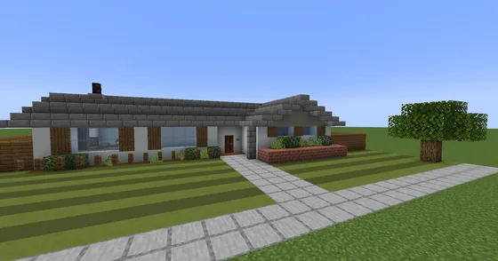 Modern Suburban Home Design Minecraft schematic