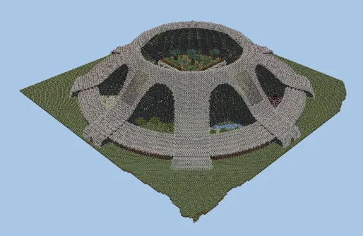Modern Survival Base With Auto Storage Minecraft schematic preview