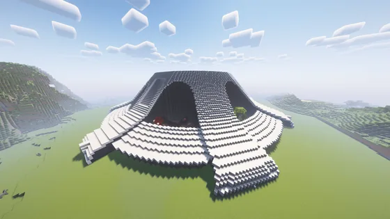 Modern Survival Base With Auto Storage Minecraft schematic