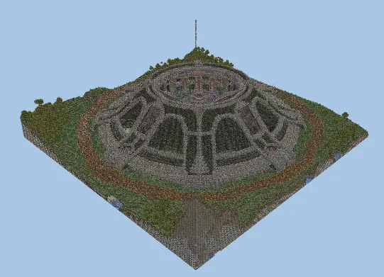 Modern Survival Base with Integrated Farms and Lower Level Minecraft schematic