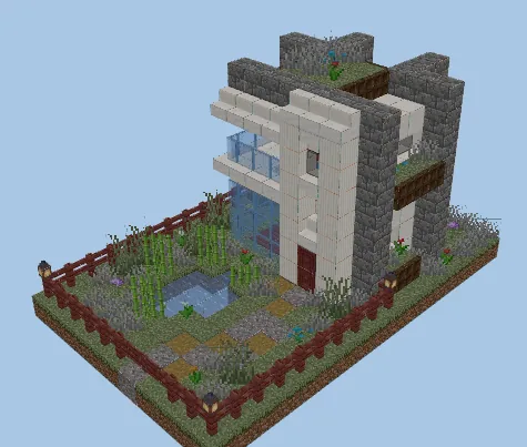 Modern Survival Starter House Minecraft schematic preview