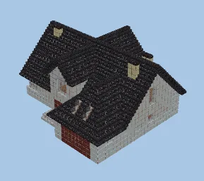 Modern Unfurnished House Minecraft schematic preview