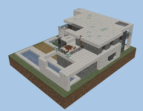 Modern Villa Design Minecraft schematic
