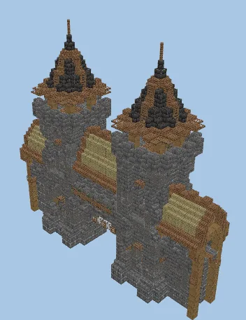 Modular Medieval City Wall Schematic Minecraft schematic