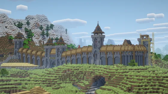 Modular Medieval City Wall Schematic Minecraft schematic
