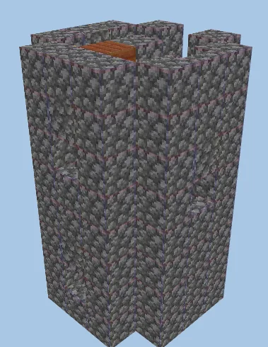 Modular Tower Section Down Minecraft schematic