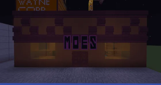 Moe's Tavern Simpsons Build Minecraft schematic