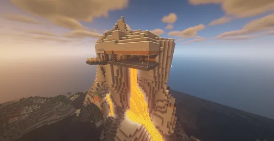 Mountain Villa Overlooking Void Minecraft schematic