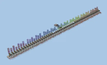 Moving Rainbow Beacon Minecraft schematic