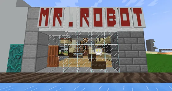 Mr Robot Computer Repair Shop Minecraft schematic