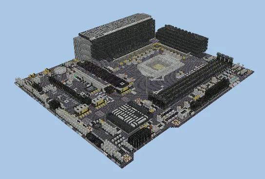 MSI B560-A PRO Motherboard Minecraft schematic