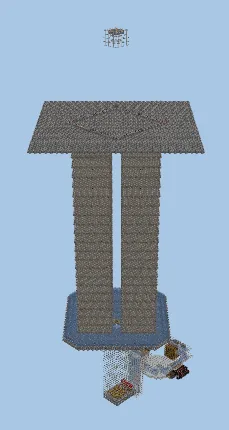 Multi-Level Mob Farm with Storage Minecraft schematic