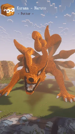 Naruto Kurama Statue Minecraft schematic