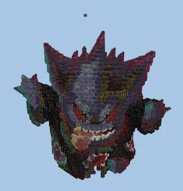 Naruto Style Gengar Statue Minecraft schematic preview