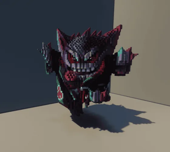 Naruto Style Gengar Statue Minecraft schematic