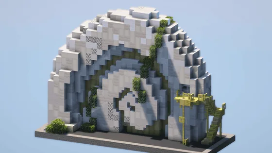 Nautilus Shell House Minecraft Build Minecraft schematic