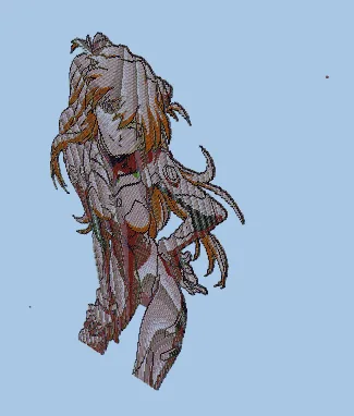 Neon Genesis Evangelion Asuka Statue Minecraft schematic