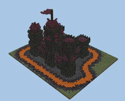 Nether Castle Structure Minecraft schematic