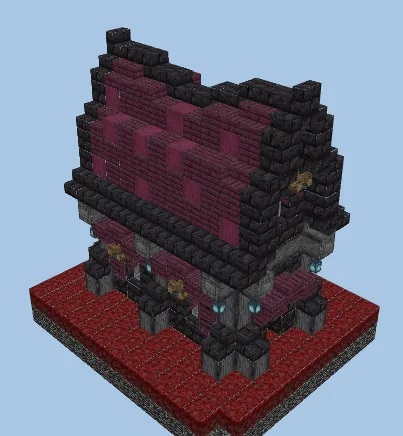 Nether Fantasy House Build Minecraft schematic