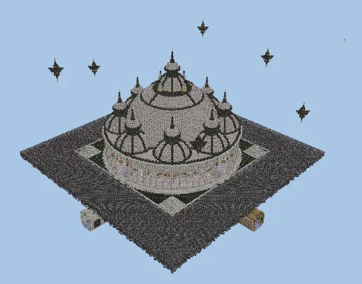 Nether Hub Design Minecraft schematic