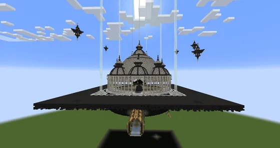Nether Hub Design Minecraft schematic