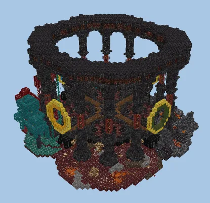 Nether Hub Ring System Minecraft schematic