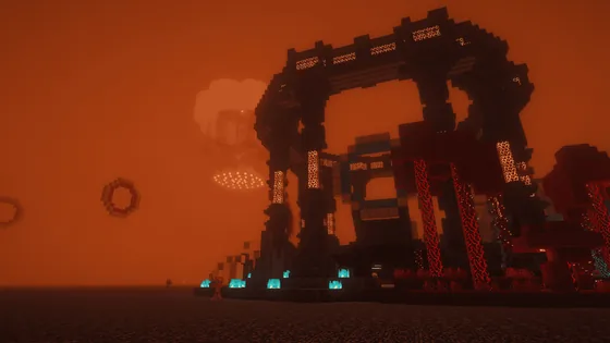Nether Hub Ring System Minecraft schematic