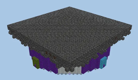 Nether Hub with Glass Floors Minecraft schematic preview