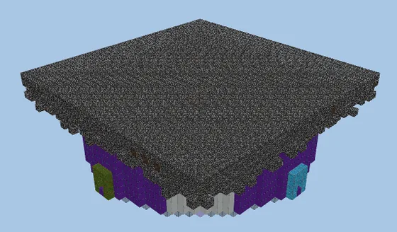 Nether Hub with Glass Floors Minecraft schematic
