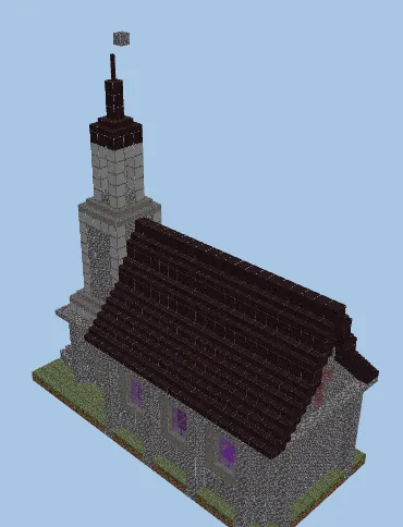 Nether Portal Church Structure Minecraft schematic preview