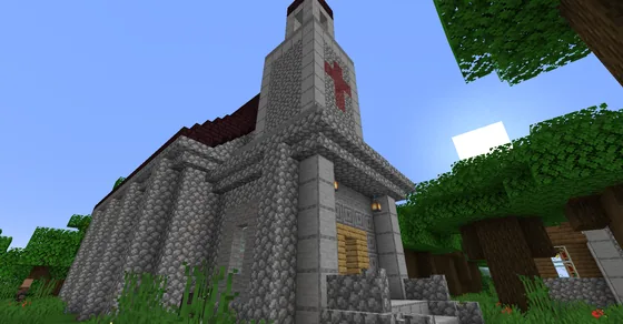 Nether Portal Church Structure Minecraft schematic
