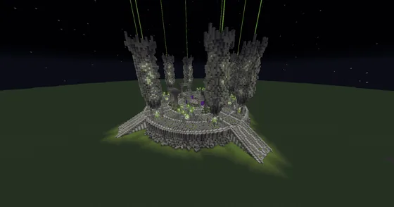 Nether Portal Hub Structure Minecraft schematic