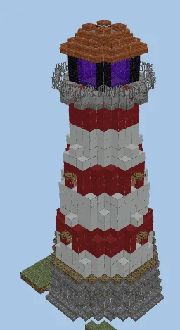 Nether Portal Lighthouse Minecraft schematic