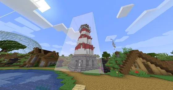 Nether Portal Lighthouse Minecraft schematic