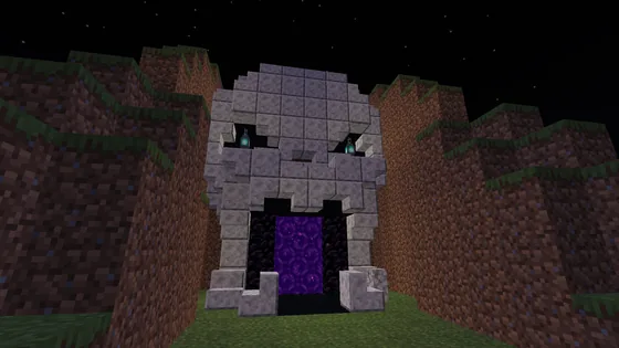 Nether Portal Skull Design Minecraft schematic