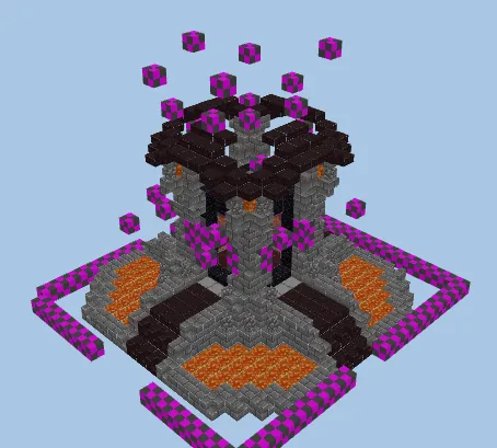 Nether Portal Structure - Cracked Stone Bricks Minecraft schematic