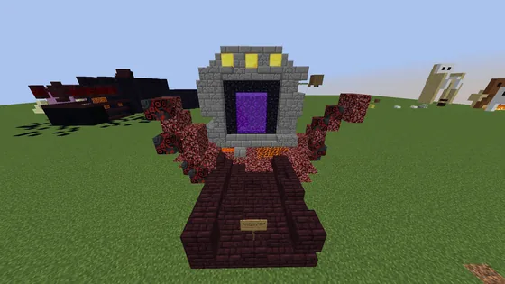 Nether Portal Structure - Cracked Stone Bricks Minecraft schematic