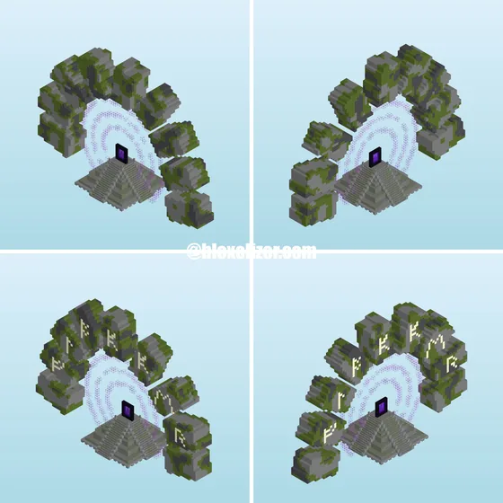 Nether Portal Structure with Runic Design Minecraft schematic